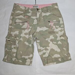 Mudd Girls Junior Camouflage Cargo Shorts Size 12
